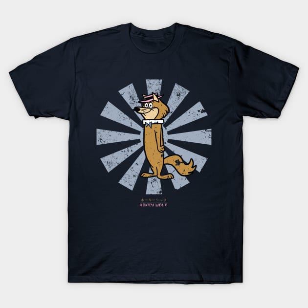 Hokey Wolf Retro Japanese T-Shirt by Nova5